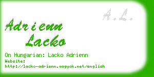 adrienn lacko business card
